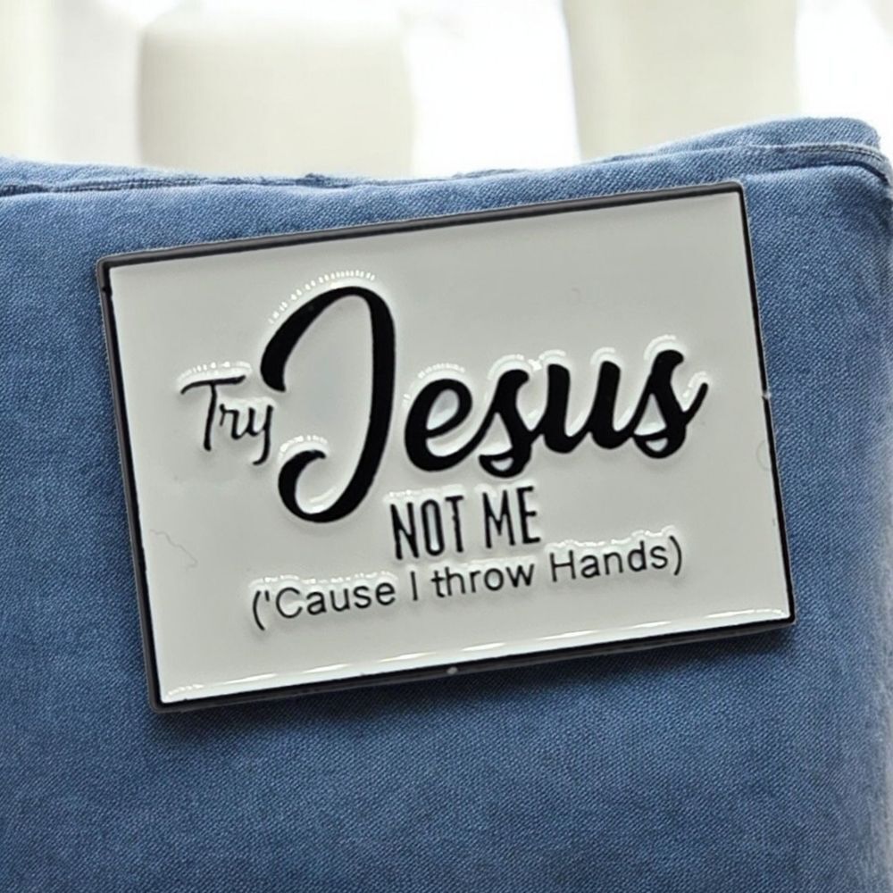 Try Jesus Not Me Christian Pin Religious Jewelry Inspirational Faith Novelty New